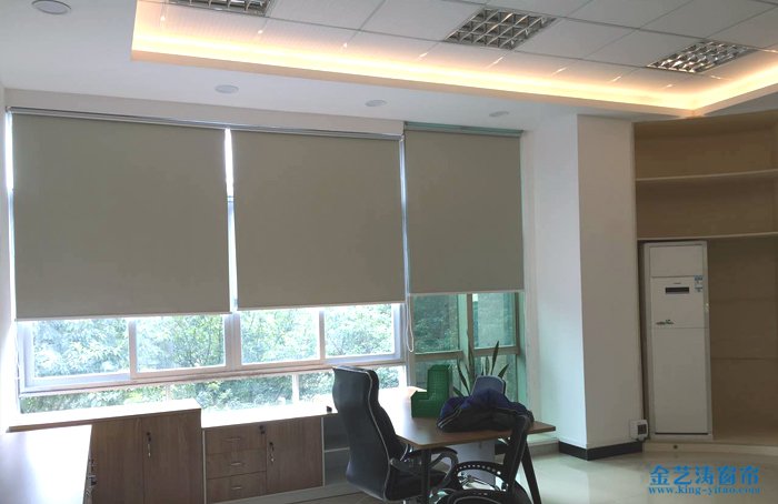 禪城區張槎辦公室窗簾定做——遮陽卷簾窗簾